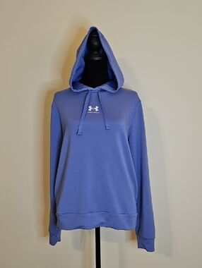 Under Armour Purple Rival Pullover Hoodie with Logo Size Small